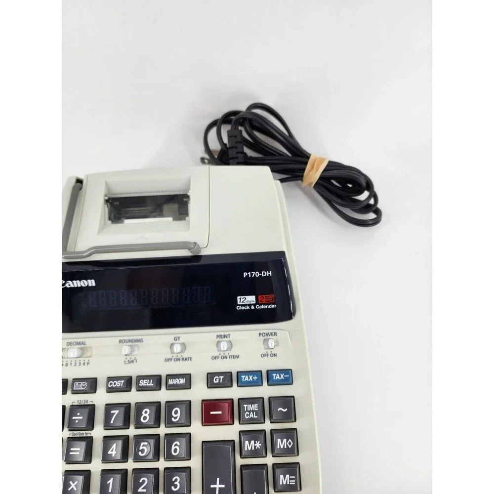 Canon P170-DH 12 Digit 10 Key Adding Business Machine Calendar Clock Calculator